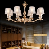 ?Luxury gold design candle crystal ceiling light chandelier