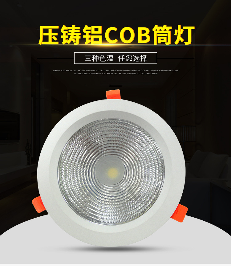 direct supply COB LED downlights round led down lights