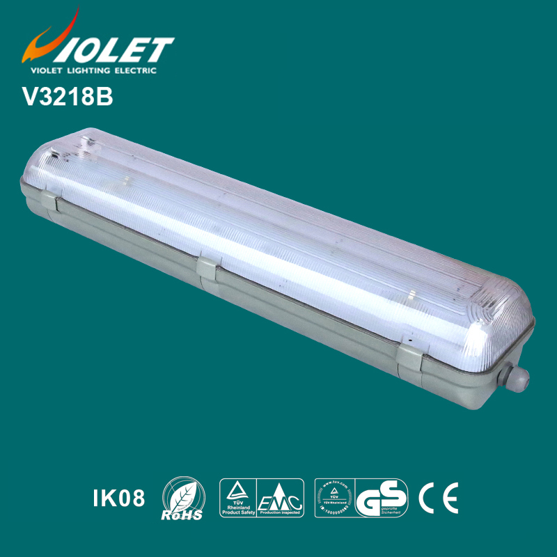 Factory Produce double tube fluorescent light IP65 waterproof lighting fixture