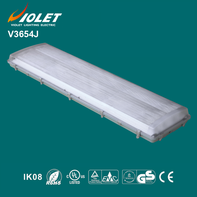 China Product fluorescent lights PC cover tri-proof light fixture