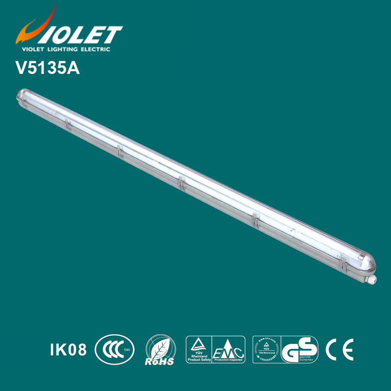 High quality T5 fluorescent tube light fitting IP65 waterproof housing