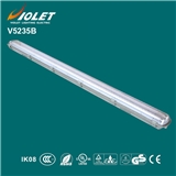 High quality waterproof lighting fixture for double t5 fluorescent tube tri-proof light