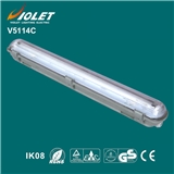 China factory tri-proof light fixture for 1X14W T5 fluorescent tube waterproof lamp
