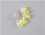 5mm Oval Yellow Light Difussed Lens LED for Billboard