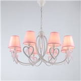 Rima Lighting NEW Arrivals Chandelier with Pink Fabric Lampshade Ladies Love