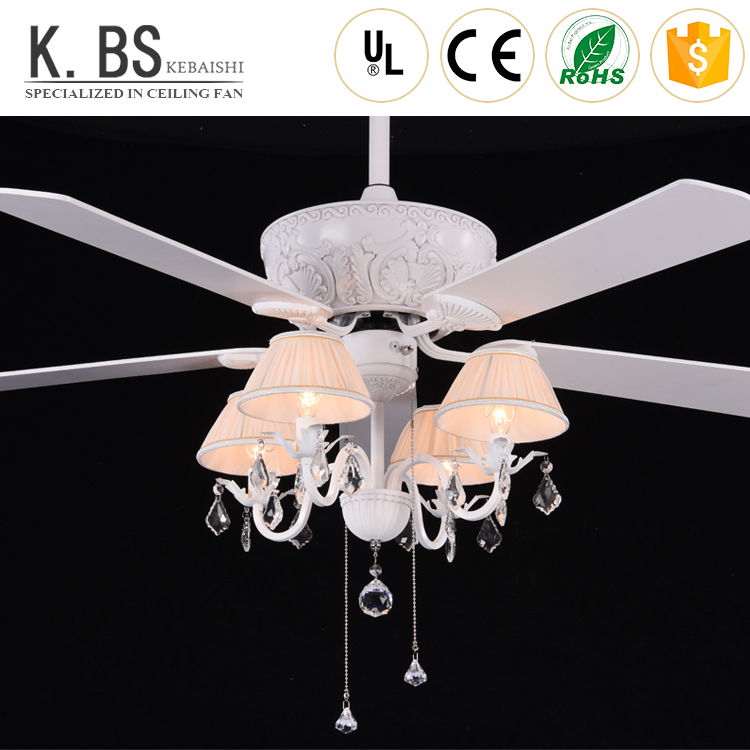 High quality Decorative&Relief resin Residential Ceiling Fan With Light