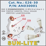 E26 TRIPLE LIGHTS PULL CHAIN SWITCH LAMPHOLDER E26-30