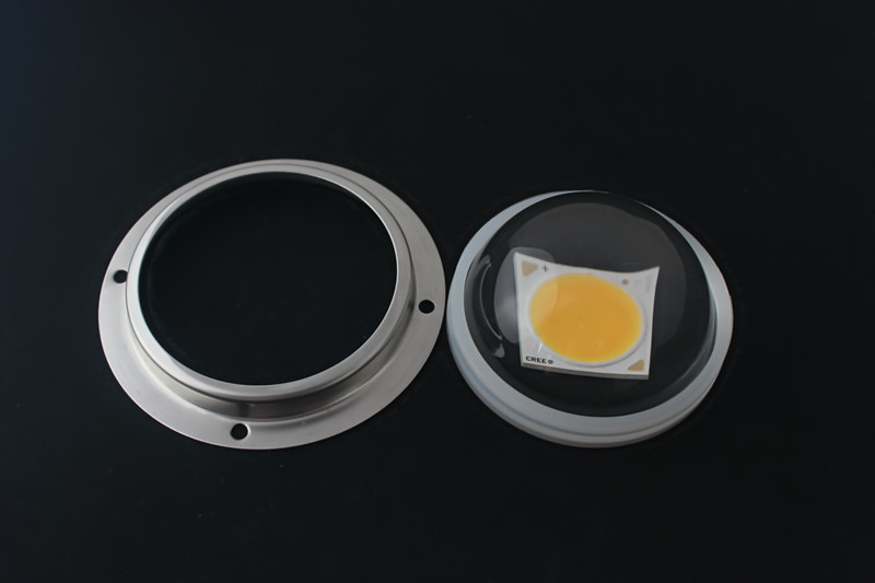 90 degree optical glass lens with fixtures for 10W-100W led high bay light diameter 78mm