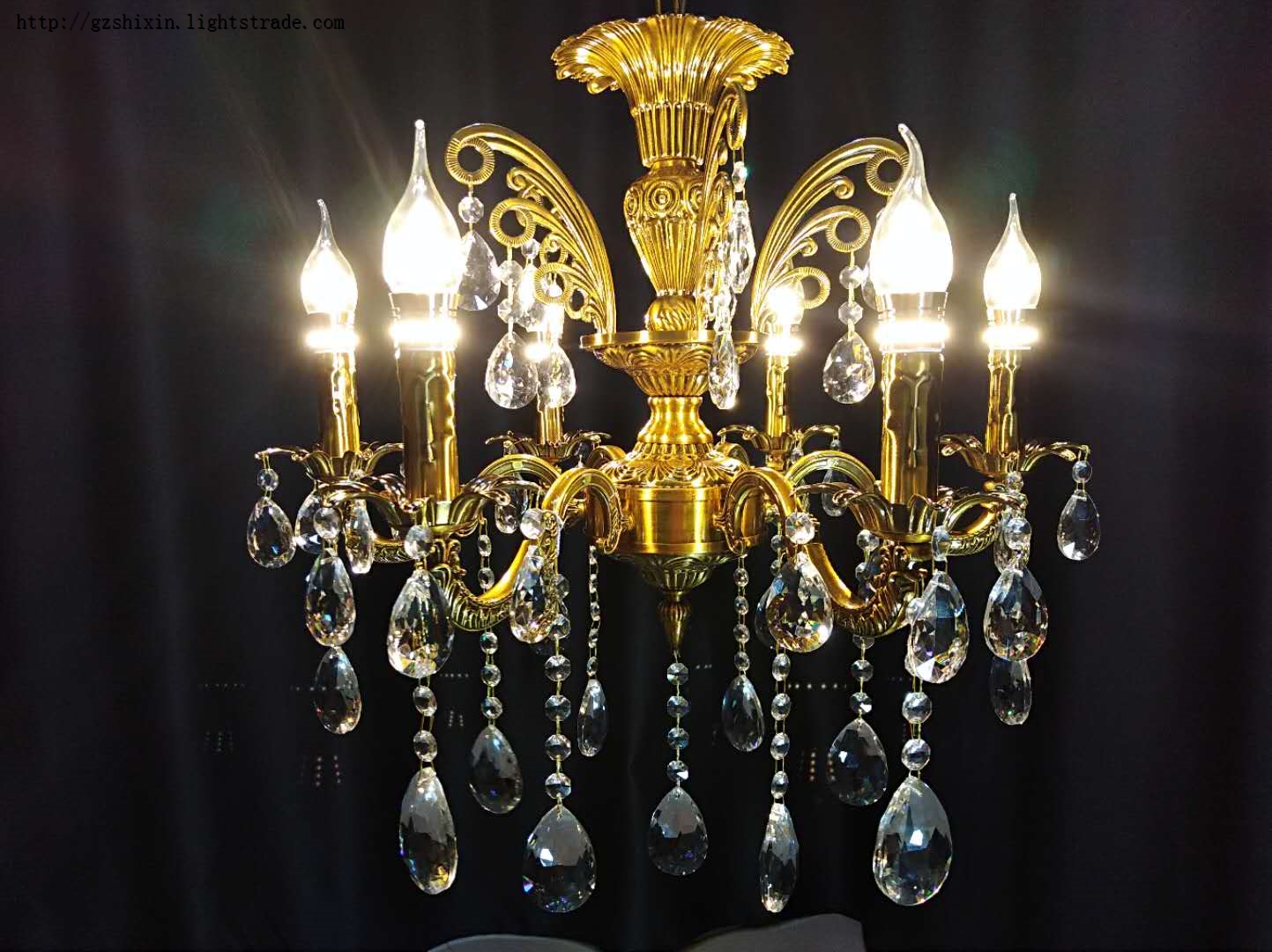 modern luxury crystal brass chandelier pendant light
