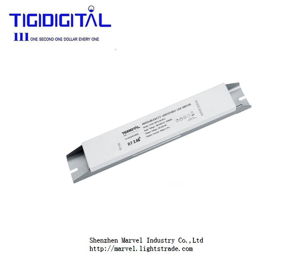 2.4G Wireless CCT and Dimmable LED Driver 480mA 540mA Output 60W*2 72W*2