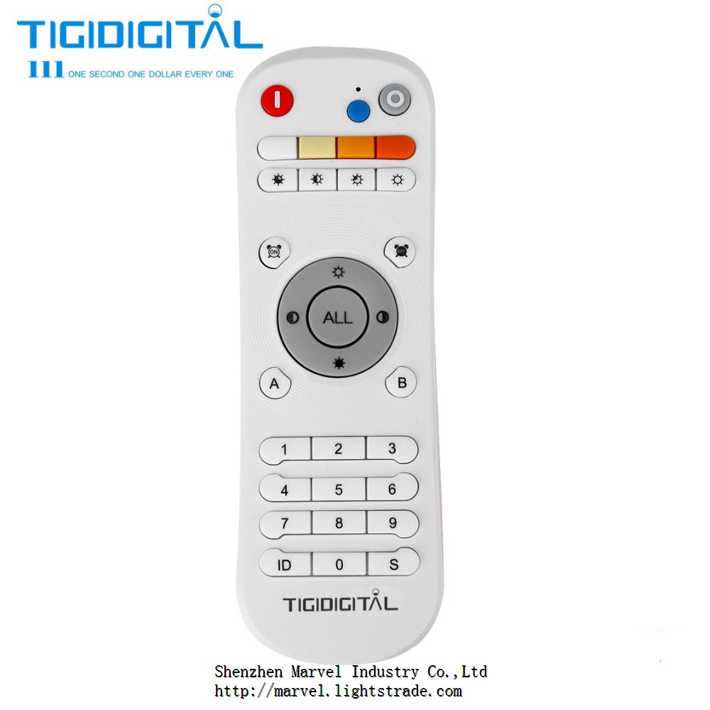 Dimmable & color-temp adjustable LED multifunction 2.4G Wireless remote control