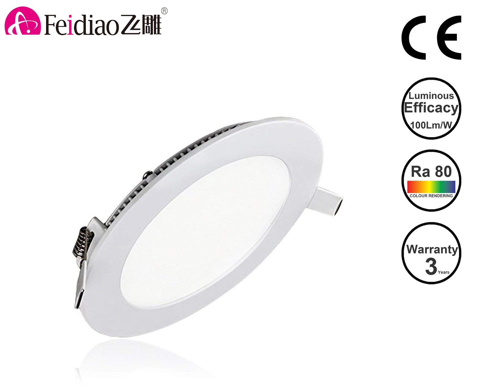 CE 12W led slim panel light LED Circle Slim Panel Downlight Retrofit LED Recessed Lighting Fixture