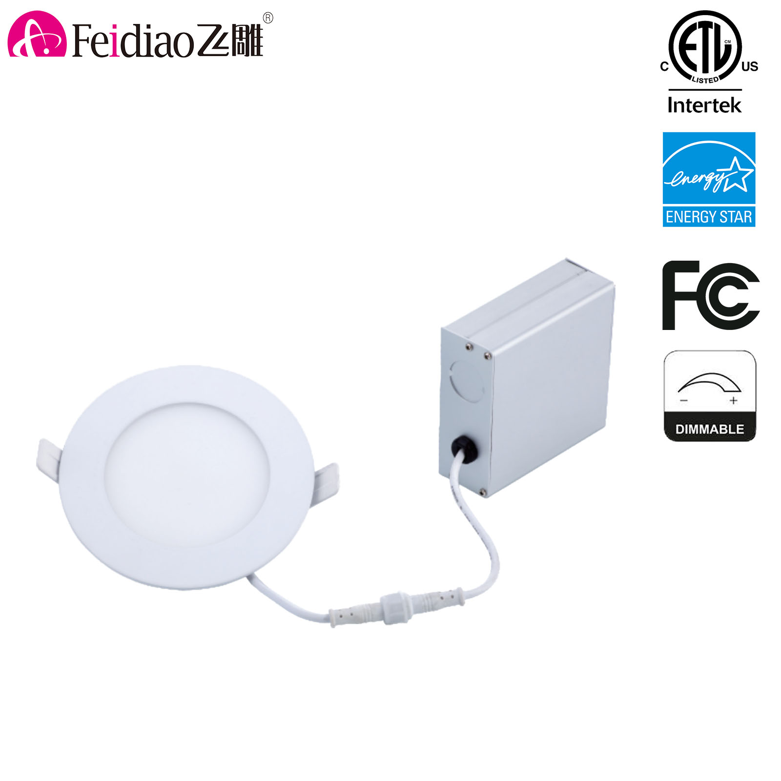 cETL Listed Slim panel light Downlight Dimmable 3 Inch 6W 420lm Recessed Trim Ceiling Light Fixture