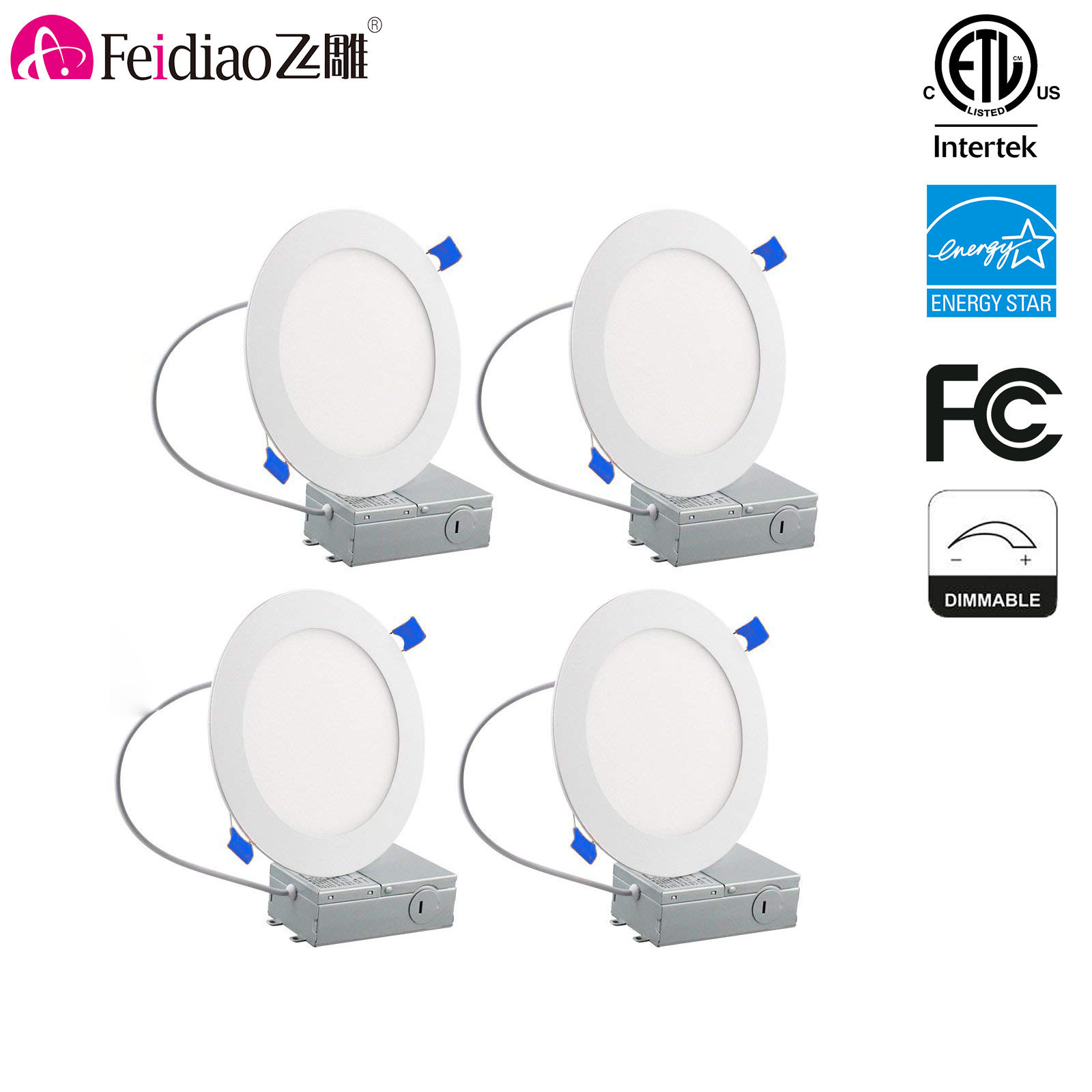 cETL 12W 6inch led panel light led recessed down light flat panel light led spot light wet location