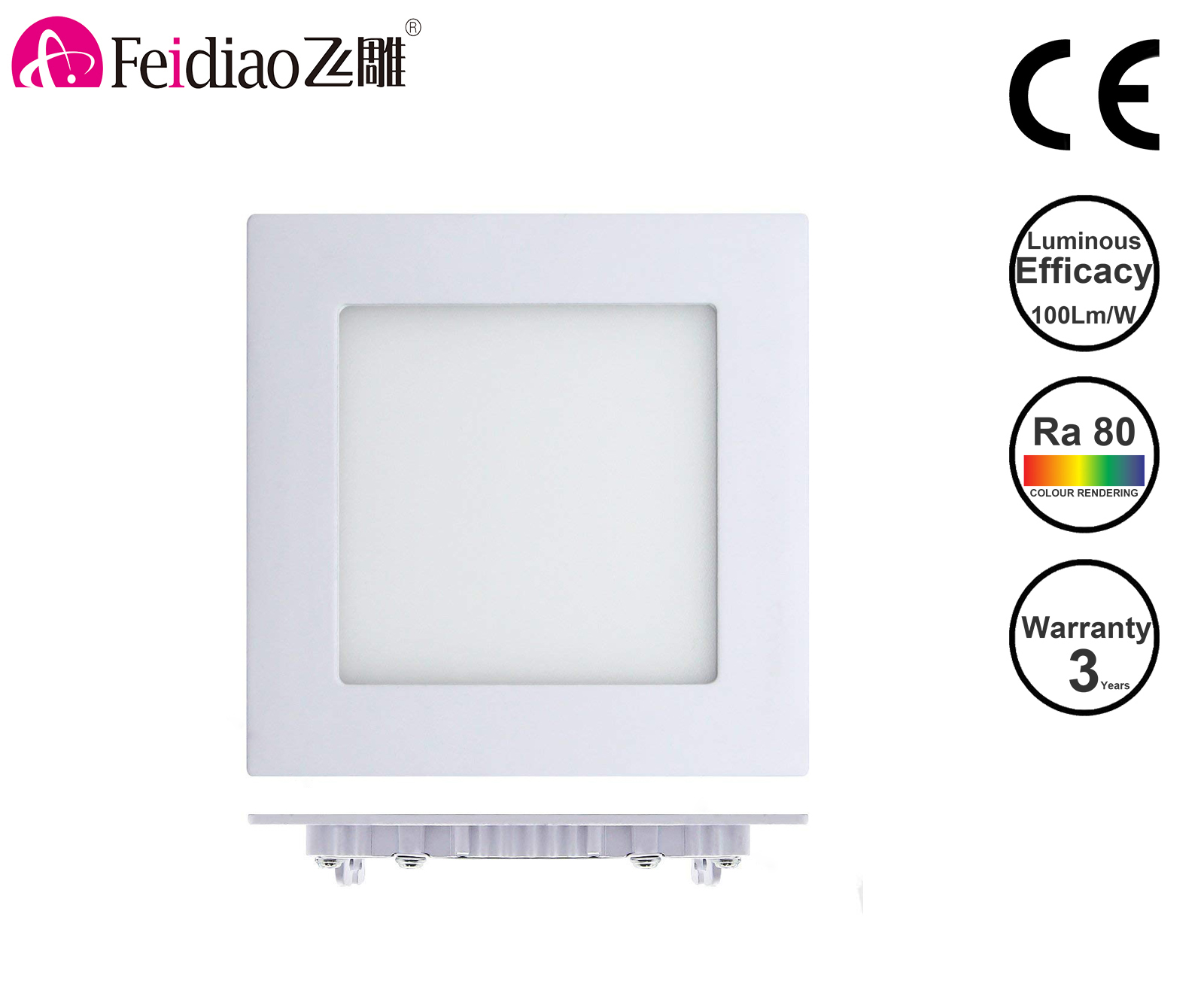 CE 24W led slim panel light square LED Panel Downlight recessed panel light ceiling light flat panel