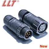 M14 9 pin male female wire led strip connector