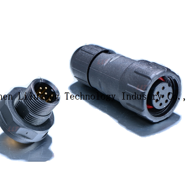 M14 7 pin front panel mount waterproof connector