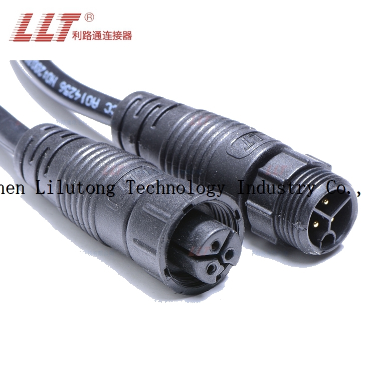 M16 3 pin high quality car auto cable waterproof led connector