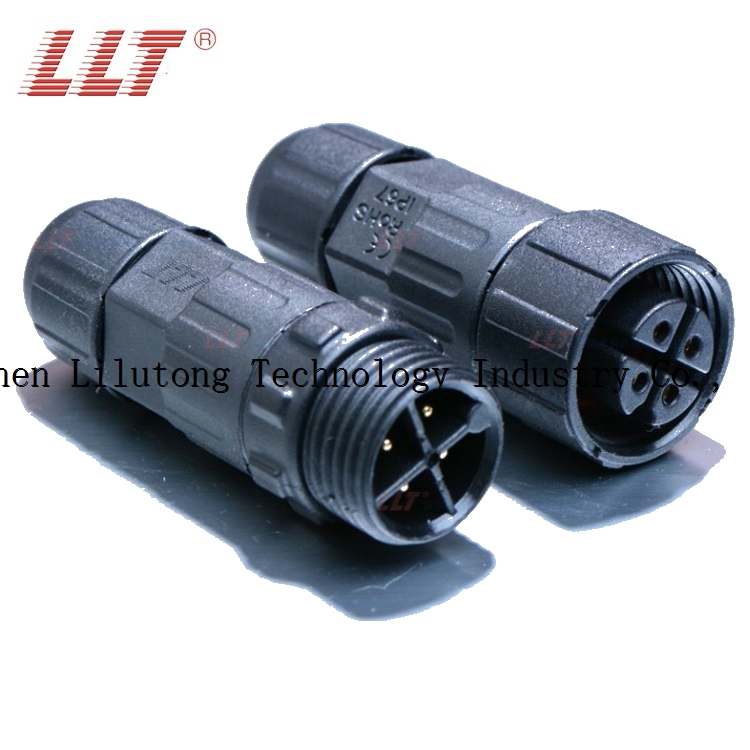 M16 4 pin thread assembly waterproof connector