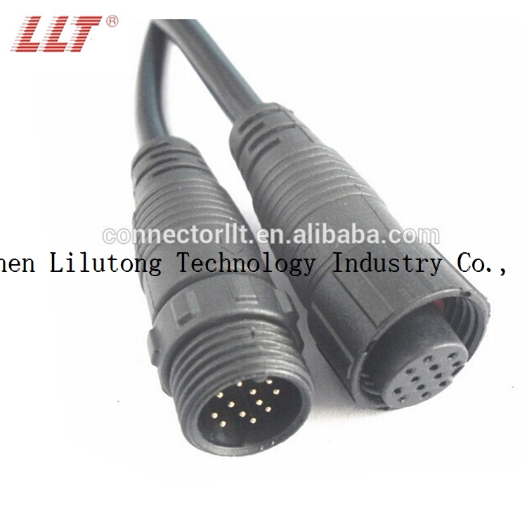 M16 12 pin electrical wire waterproof auto connector
