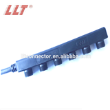 M16 1 in 6 out f type waterproof connector