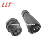 2 core ip67 waterproof plastic circular connector for led light