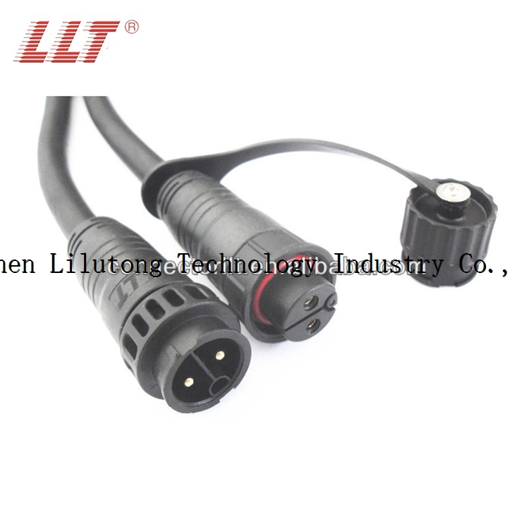 M19 2 pin electrical waterproof wire connector for oil drilling industry