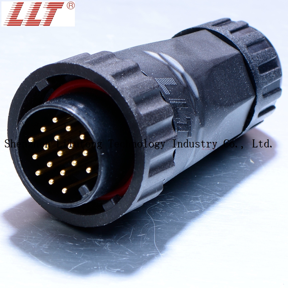 M22 18 pin rear panel mount quick connect automotive female male waterproof connector