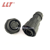 M25 12 pin front panel mount electrical waterproof connector