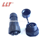 M25 5 pin front panel mount waterproof connector for street light