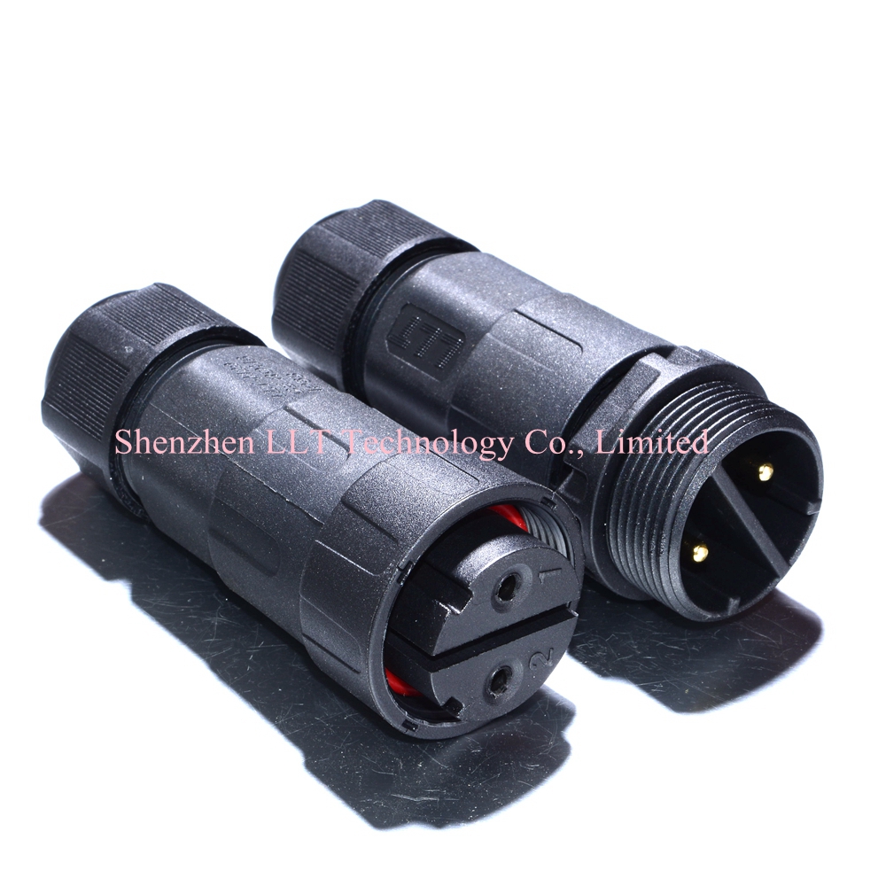 2 pin M29 wire male female waterproof connector
