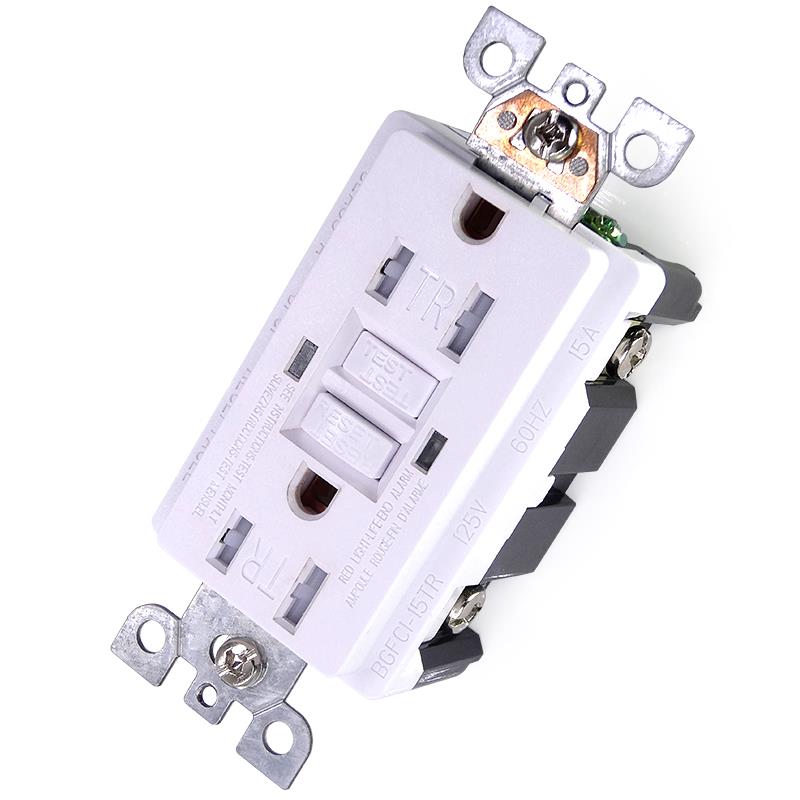 15 Amp 125 Volt GFCI Outlet Receptacle With Safety Shutter