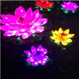 Hot decorative lotus light water light colorful for park from zhongshan
