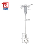 Ceiling attachment hanging pvc wire with hardware for led panel light