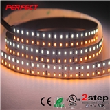 heat resistant led strip light SMD 2216 led cct changeable two colors warm white and white led strip