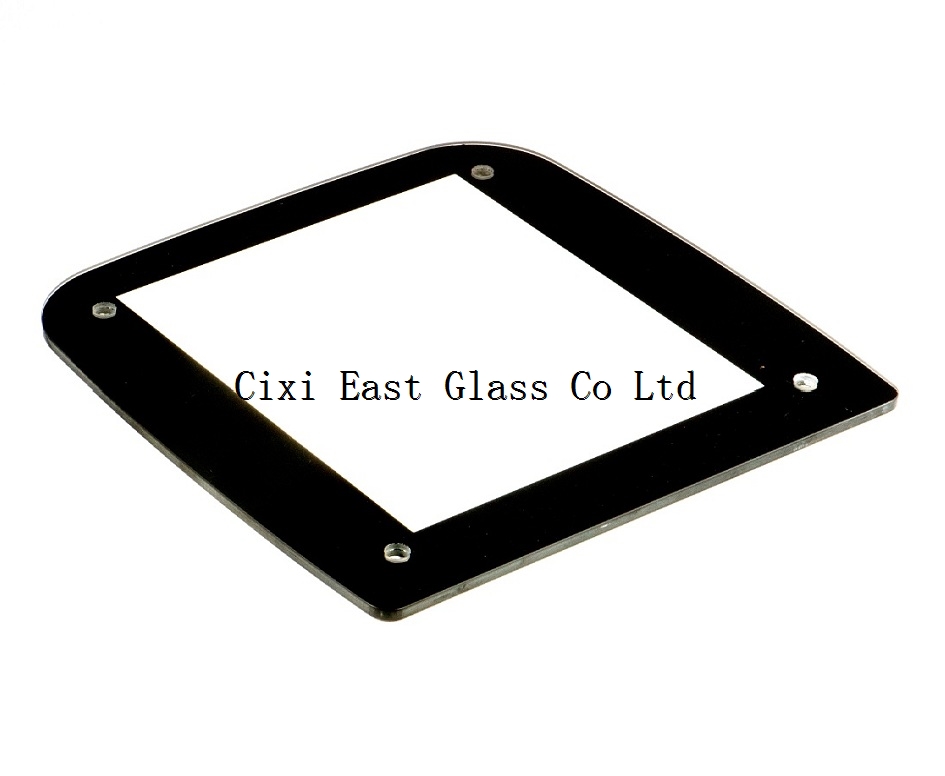 tempered glass for street lighting with printing and hole drilling