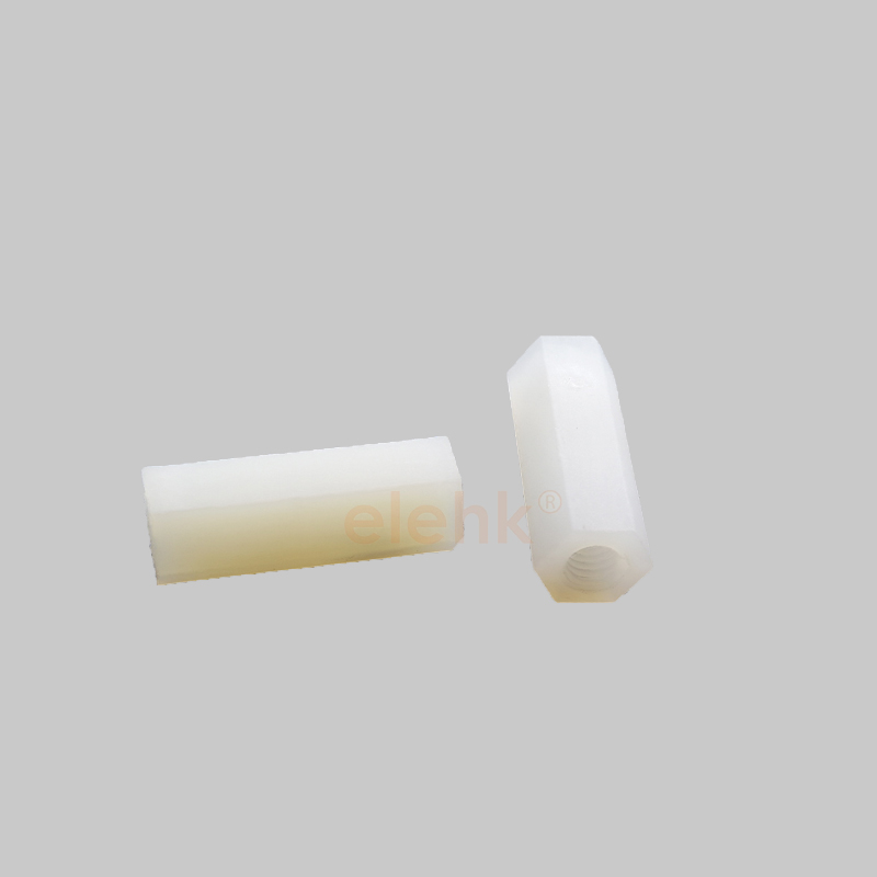 White Nylon M3 M4 Plastic Hex Threaded Spacer