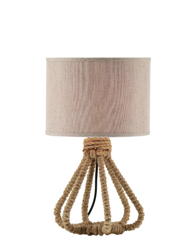 METAL + HEMP ROPE TABLE LAMP