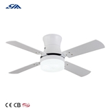 52 inch modern design flush mounted ceiling fan with LED light souce remote control
