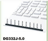 High positive black 2P-24P strip pin Screw type PCB terminal block DG332J-5.0