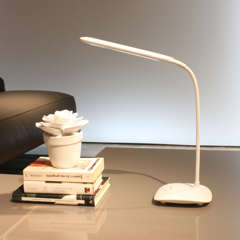 Nordic style touch control stepless dimming lamp with 360° rotation lamp pole