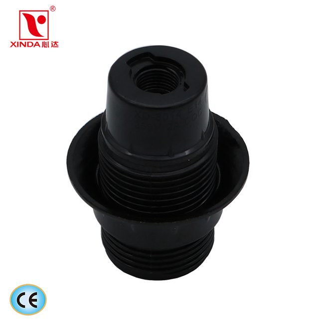 CE E14 phenolic lamp holder with a ring Set-screw terminal