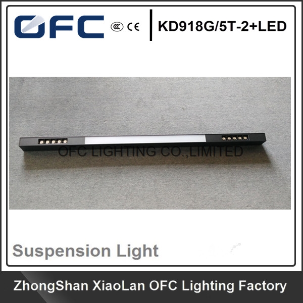 OFC KD918G 5T-2+LED black office decoeration led linear pendant lamp
