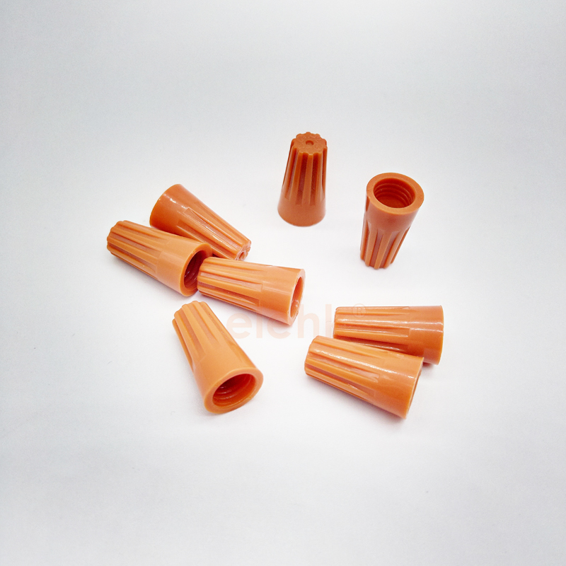 Standard Type Orange Electrical Wire Twist Nuts Connector Terminals Cap Spring Insert