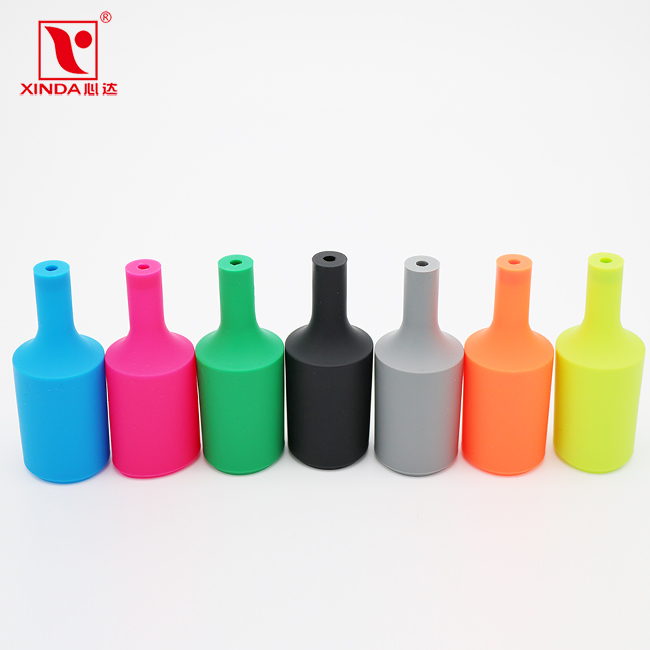 Lamp holder housing & E27 colorful silicone pendant light with fabric cable 1M XD-SG