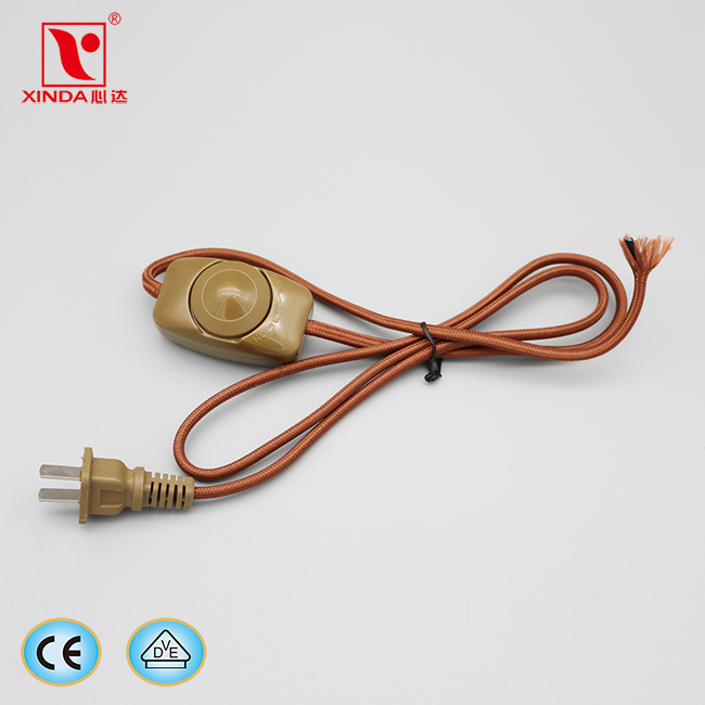 XINDA Hot Selling High Quality Hand control dimmer Cord Switch XD-339 2A 250V Plastic CE VDE