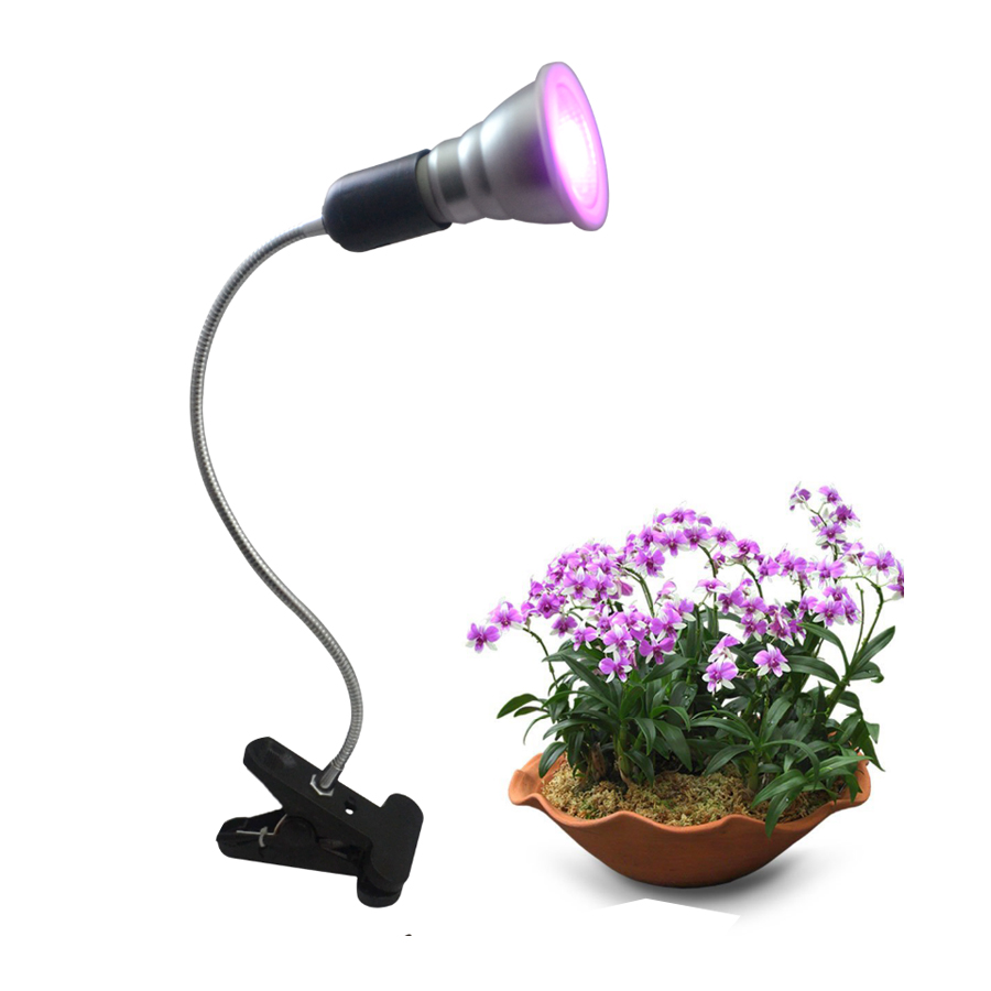 New product dimmable Plant growth light 7w flexible desk clip plant grow led light lamp