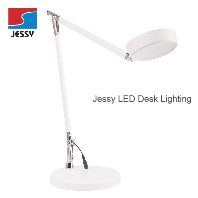 Double Arm Desk LED Lamp Dual Color Temperature & 4 Levels Touch Dimmer Switch Table LED Lamp