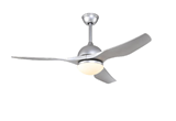 2018 decorative simple 48 inch 70w remote control mute silver ceiling fan with lamp