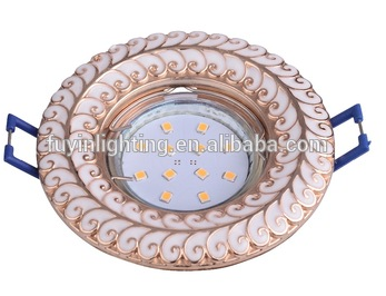 Led down light zinc alloy die cast with resin flower patten hot sales in Russia